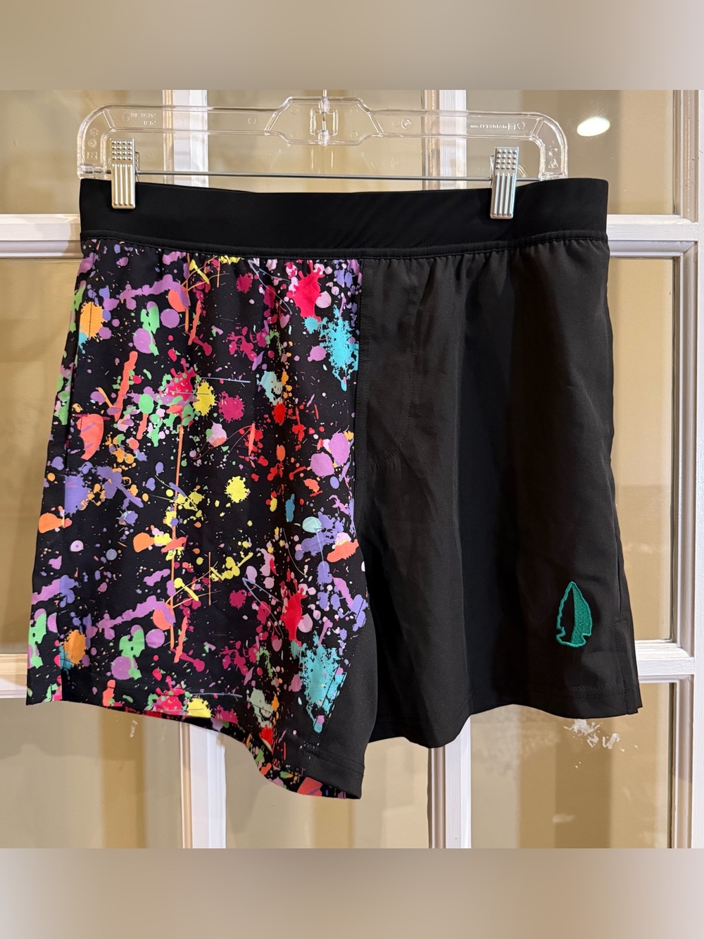TACHUNTFISH Paint Splatter Athletic Shorts Medium
